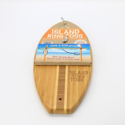 China Indoor Ring Toss Hook and Ring Game Island with Bamboo Boards for sale