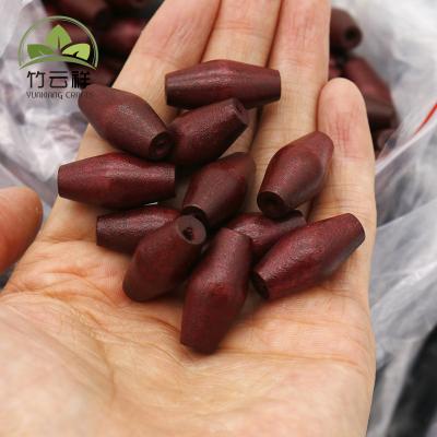 China Wholesale Bulk Colorful Faceted Geometric Wooden Beads Eco-friendly Brown And Black Color Irregular Shaped Big Hole Bead DIY Wooden Spacer Bead for sale