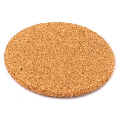 China Viable Round Shape Plain Cork Wine Drink Coffee Tea Cup Mats Table Pad Home Office Kitchen Practical New for sale