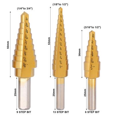 China HSS 6542 Gold Portable HSS 6542 Good Price Good Hardness Multifuction Drill Bits for sale