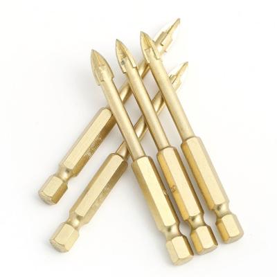 China Carbon Steel And Carbide Tip Quality Assurance Hex Shank Glass Size Straight Drill Bits For Ceramic Tile for sale