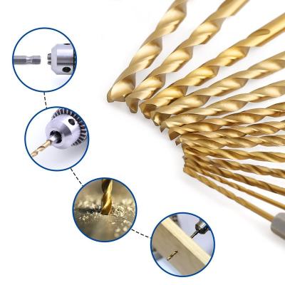 China Nice Gold Even HIGH SPEED STEEL All Size Long Twist High Speed ​​Steel Professional High Precision Drill Bit for sale