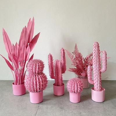 China Faxu Transitional Plastic Colorful Artificial Plants For Home Decor Colorful Plants for sale