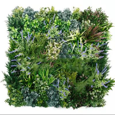 China Minimalist Artificial Vertical Green Wall Use For Home Office Plastic Grass Plant Outdoor Anti-UV Climbing Wall for sale