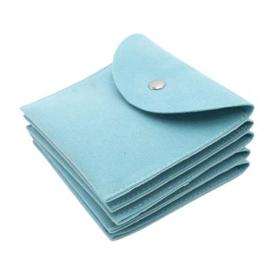 China Recyclable Fashion Jewelry Velvet Bag Simple Necklace Rings Bracelet Packaging Velvet Envelope Pouch Bag for sale