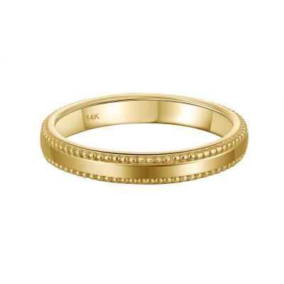 China CLASSIC Stackable Rings 3mm 10K 14K 18K Soild Gold Wedding Band Rings Of RINNTIN GR16 Comfort Fit Size 4 To 11 For Women Men for sale