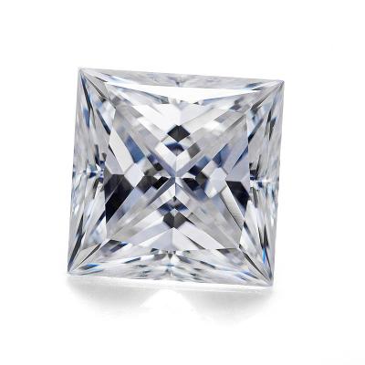 China Princess E-F High Quality Cut Loose Moissanite Diamond In Stock VVS Color Clarity of Moissanite RINNTIN MSQ01 for sale