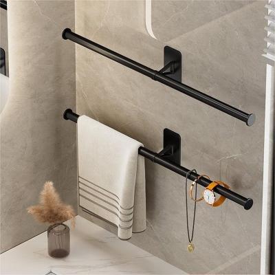 China 35/45/55 cm Modern Aluminum Towel Hanger Bath Towel Rack Wall Hanging Towel Rack Bathroom for sale