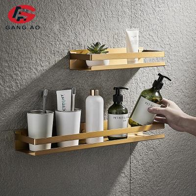 China Wall Mounted Type Modern Bathroom Accessories 20-50cm Kitchen Wall Shelf Shower Bath Shampoo Storage Rack Matt Black Bathroom Corner Shelves for sale