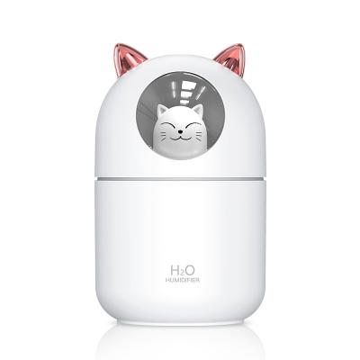 China 300ML Car Air Humidifier Cute Cat Ultra-Silent USB Car Air Humidifier Automobile Fragrance Air Purifier Mist Maker Air Fresher for sale