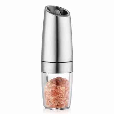 China Car Automatic Salt and Pepper Grinder with LED Light Set Adjustable Ceramic Electric Pepper Shaker Spice Mill Kitchen Tools for sale