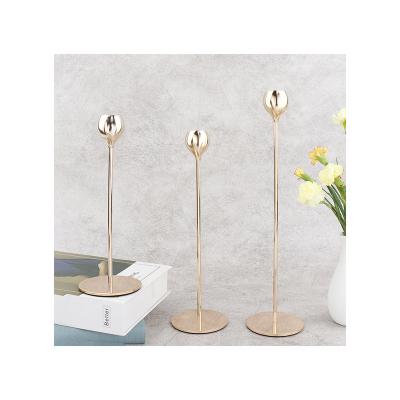 China European luxury gold color home decoration candlelight candlelight for dinner and wedding candlestick decoration for sale