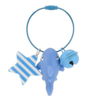 China Bag Accessories Wholesale Cartoon Animal Figure Keychain Accessories Customized Cute Bell Key Chain for sale