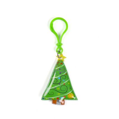 China Christmas Gift Christmas Tree Ornament Santa Claus Key Chain Hanging Plastic Pendant New for sale