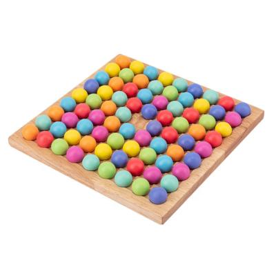 China Educational Interactive Rainbow Wooden Colorful Beads Toys Eco-friendly Material for sale