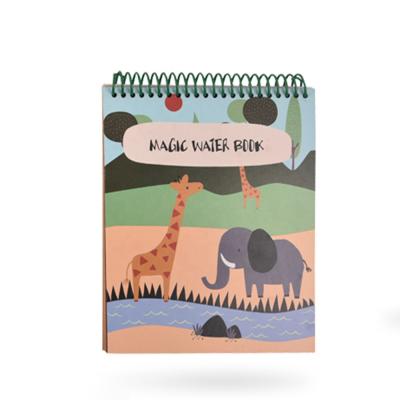 China Hot Selling Safety Cartoon Pattern Water Magic Reusable Book With Brush Pen for sale