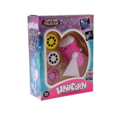 China Mini Toy Children Projector Flashlight 24 Unicorn Images Torch And Projector for sale