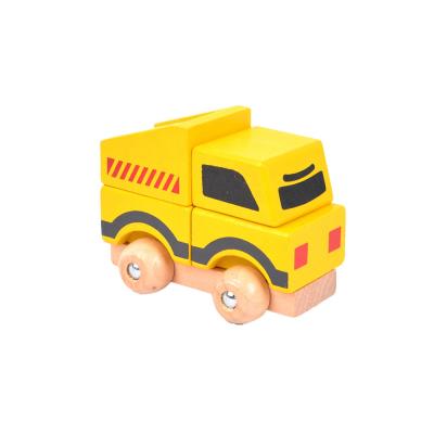 China Montessori Education Eco-Friendly Material Vehicle Toys Mini Wooden Car Blocks Game for sale