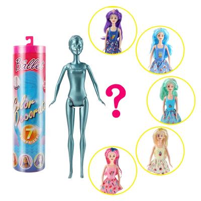 China MODEL TOY 5 Styles DIY Surprise Water Magic Dress Up Blind Box Makeup Fashion Mixed Toys Set Color Changing Doll for sale