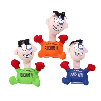 China Pretty Gift Interactive Decompression Stuffed Plush Thug Electric Stuffed Doll Creative Screaming Stress Anti Punch Me Toys for sale