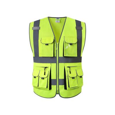 China Other Sage Black Factory Outlet Glow Mesh Safety Vest With Pockets for sale