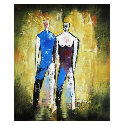 China 50% Modern Off The Existing Man To Man Oil Painting Art Nude Dancing Sex Picture Women Men Witnesses for sale