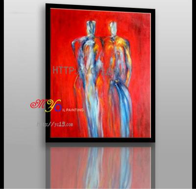 China Abstract Artwork Oil Painting On Canvas Abstract People Home Decor Dancing Factory Direct for sale