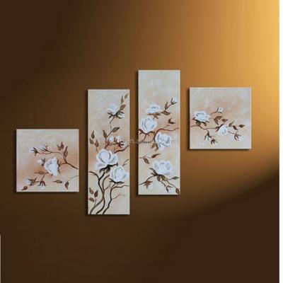 China It has the best sunproof and waterproof nature for long term 4pcs panel high quality home decor oil paintings PL-74 for sale