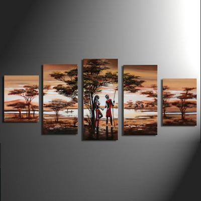 China Beautiful Modern Decorative Landscape Group Oil Painting For Hotel for sale