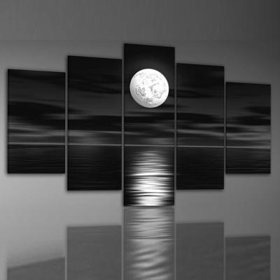 China Modern Home Decoration Moon In The Night Canvas Hand Painted Oil Painting for sale