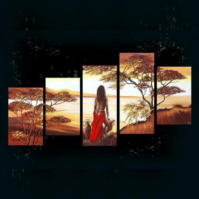 China Modern five pieces of wonderful 100% handmade nude art paintings pl-385 for sale