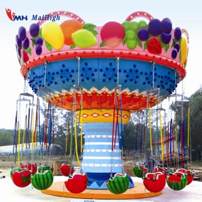 China High quality FRP+steel frame hot sale theme park equipment funny fruit flying chair for kids for sale