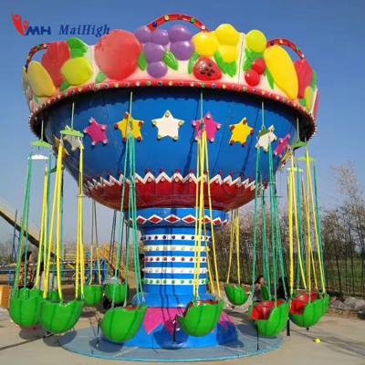 China High quality FRP+steel frame carnival games kids equipment watermelon flying chair for sale for sale