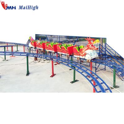 China Cheap Theme Park Funfair Equipment Kiddie Rides Slide Dragon Roller Coaster For Sale for sale