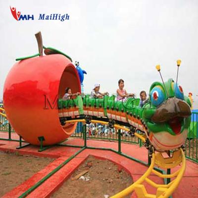 China Amusement Park Best Selling Park Game Kiddie Roller Coaster Ride Apple Worm Roller Coaster for sale