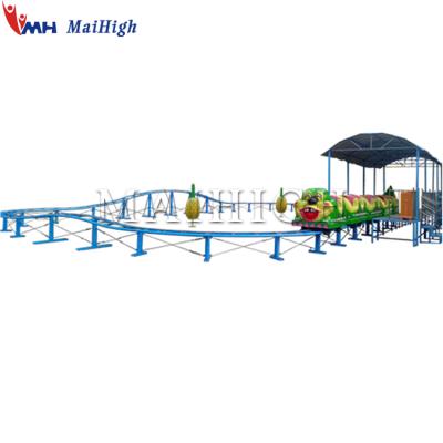 China Amusement Park Outdoor Theme Park Ride Single Ring Sliding Worm Track Train For Sale for sale