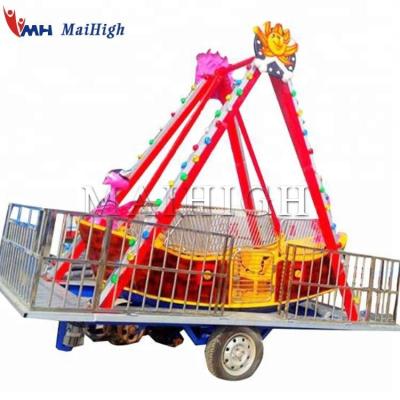 China Attractive Theme Park Kids Amusement Ride Mini Pirate Ship With Mounted Trailer for sale