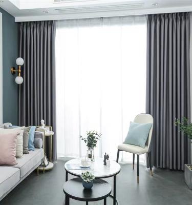 China New Nordic Simple Living Room Bedroom Living Room Insulated Curtain 2021 Full Textile Insulated Shading Temporary Curtain for sale