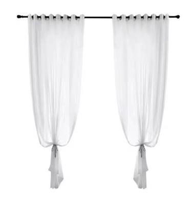 China Modern Nordic Simple Sheer White Curtain Cross In Balcony Waterproof And Transparent Human Backdrop Living Room for sale