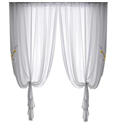 China 2021 modern new Nordic simple white gauze curtain with light transmission and waterproof diamond gauze curtain for sale