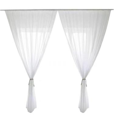 China The modern white gauze curtain is translucent and opaque. People block light. Balcony Bedroom Sand Gauze Curtain White Curtain for sale