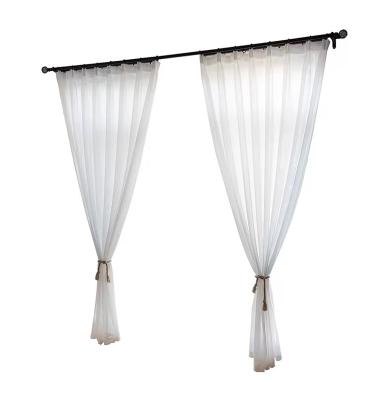 China New Modern Sheer Chiffon Tulle Balcony Sheer White Curtain for sale