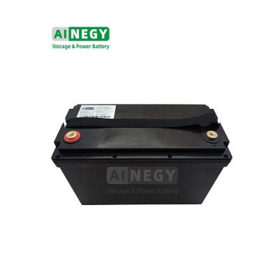 China Machine- AINEGY Manufacturer Directly Selling 12V 100Ah LiFePO4 Prismatic Cell Battery Power Pack for sale