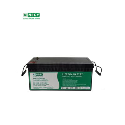 China Home Appliances AINEGY LiFePO4 Battery 12V200AH Lithium Ion Batteries Max Discharge Current 200A with BMS for Home Energy Storage System for sale