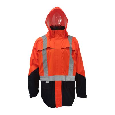 China Water Proof High Visibility Reflective Safety Outwear Jacket Winter Uniform Reflective Safety Vest Orange Jacket for sale