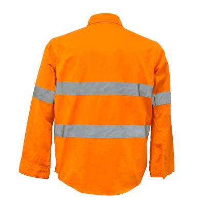 China Breathe High Visibility Construction Workwear Wholesale Long Sleeve Hi Vis Safety Reflective Work Shirt For Men for sale