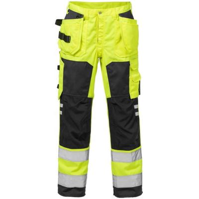 China Breathe Factory Customized Hi Vis Tape Cargo Work Pants Reflective Safety Pants Reflective For Men for sale