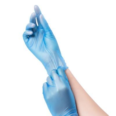 China Powder Free Good Quality Blue Disposable Vinyl Powder Free Bluesail Medical Examination Gloves With Cheap Price for sale