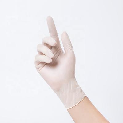 China Powder Free Hot-selling Disposable Powder Free Natural White Latex Coated Impervious Gloves For Medical Examination for sale