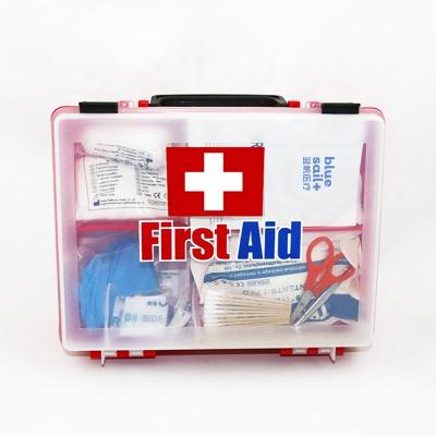 China Cheap Price Universal Customized Waterproof Medical Plastic Portable Camping Multipurpose Professional Home PP Survival First Aid Kit for sale